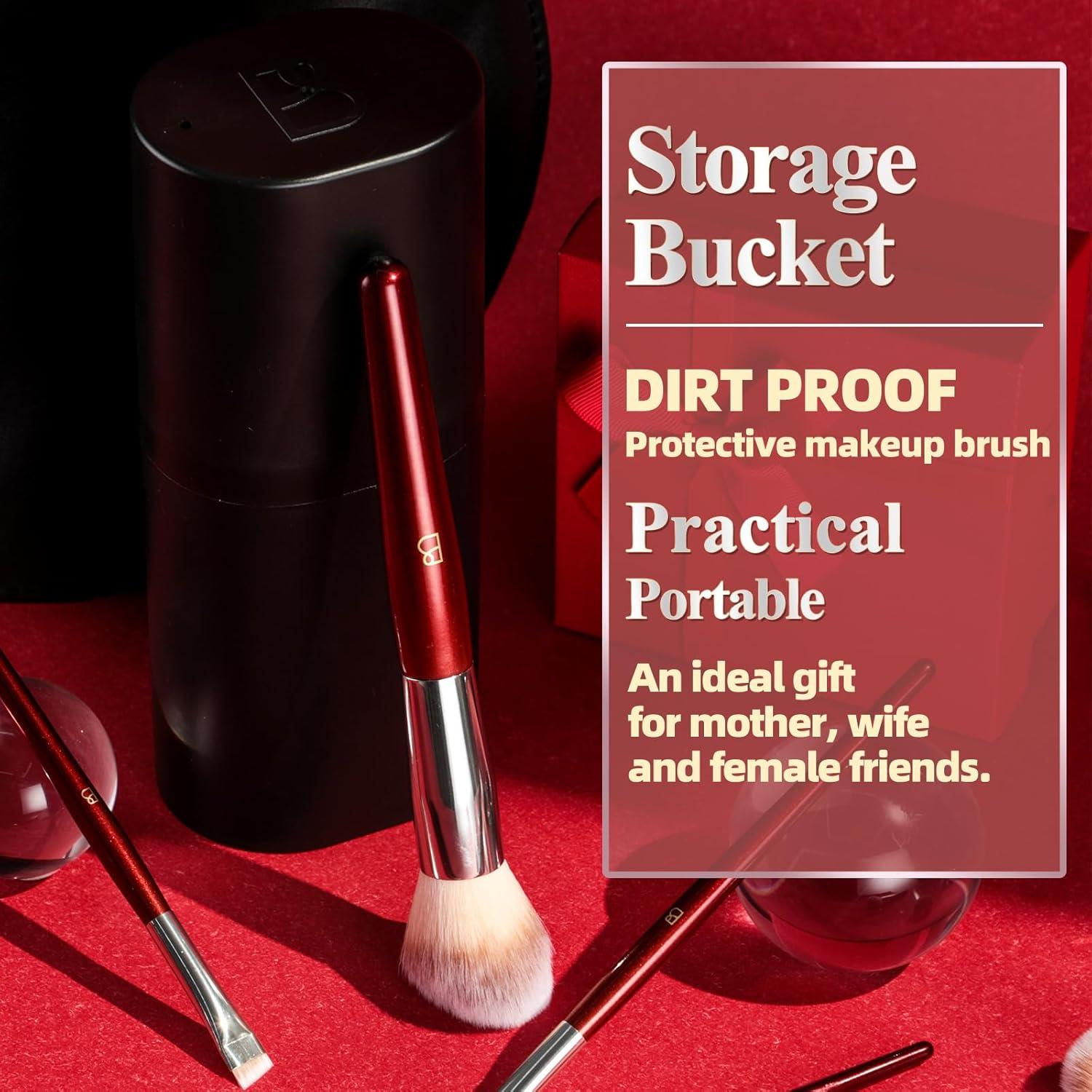 Conjunto de Brochas de Maquillaje BS-MALL 14 Piezas Sintéticas