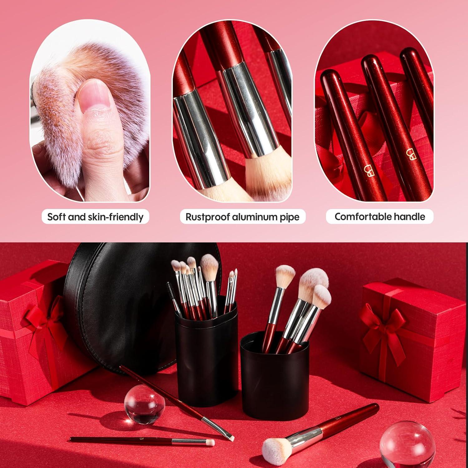 Conjunto de Brochas de Maquillaje BS-MALL 14 Piezas Sintéticas