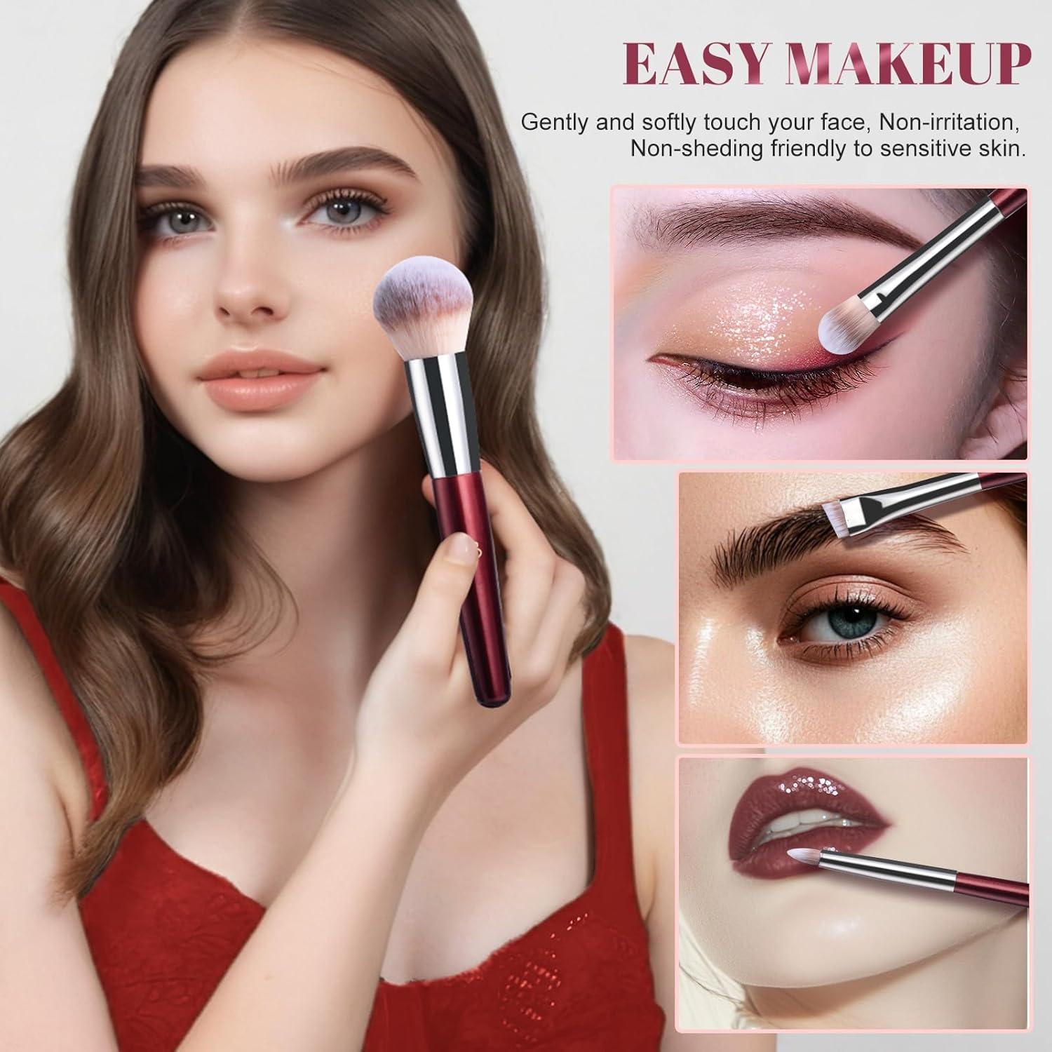 Conjunto de Brochas de Maquillaje BS-MALL 14 Piezas Sintéticas