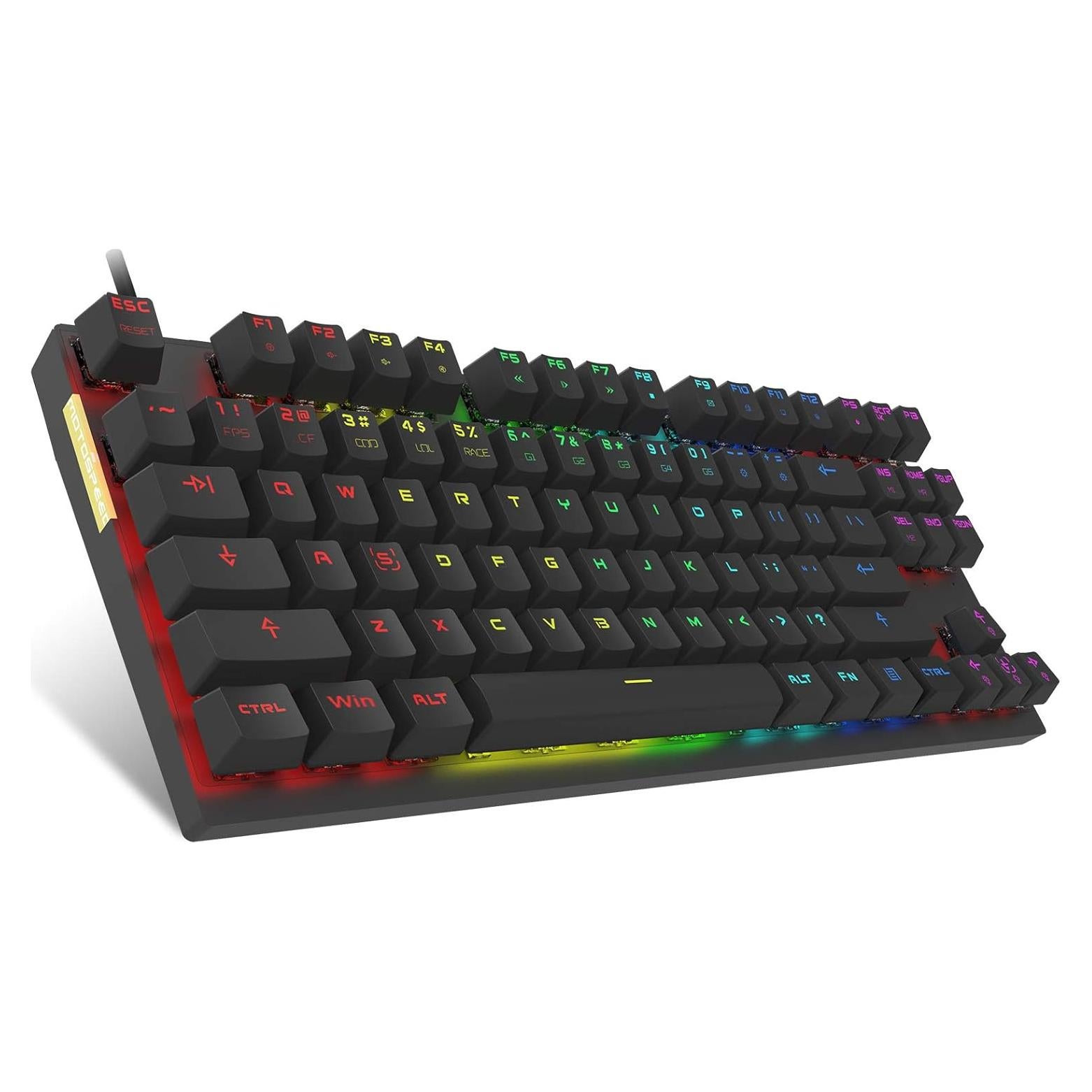 Teclado Mecánico MOTOSPEED MSCK82 RGB 87 Teclas Compacto