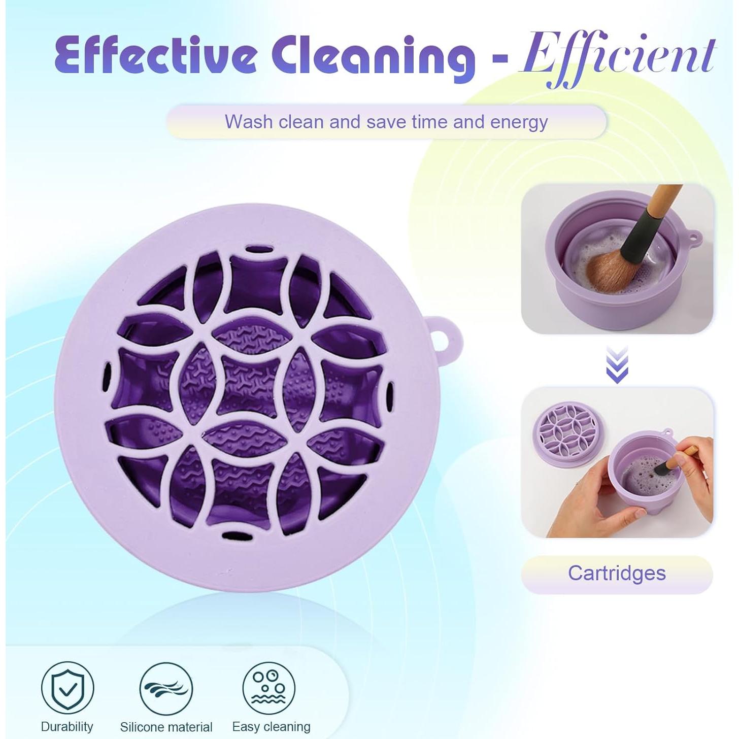 Mat de Limpieza de Brochas de Maquillaje Silicona 2-en-1