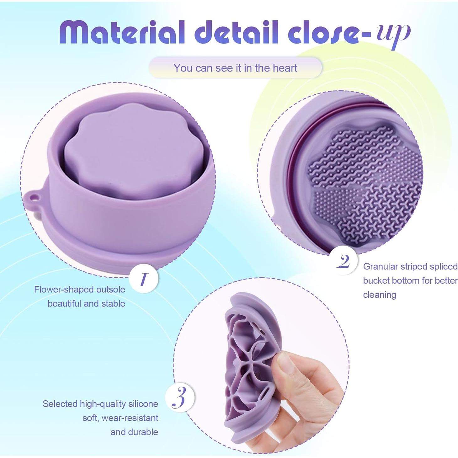 Mat de Limpieza de Brochas de Maquillaje Silicona 2-en-1
