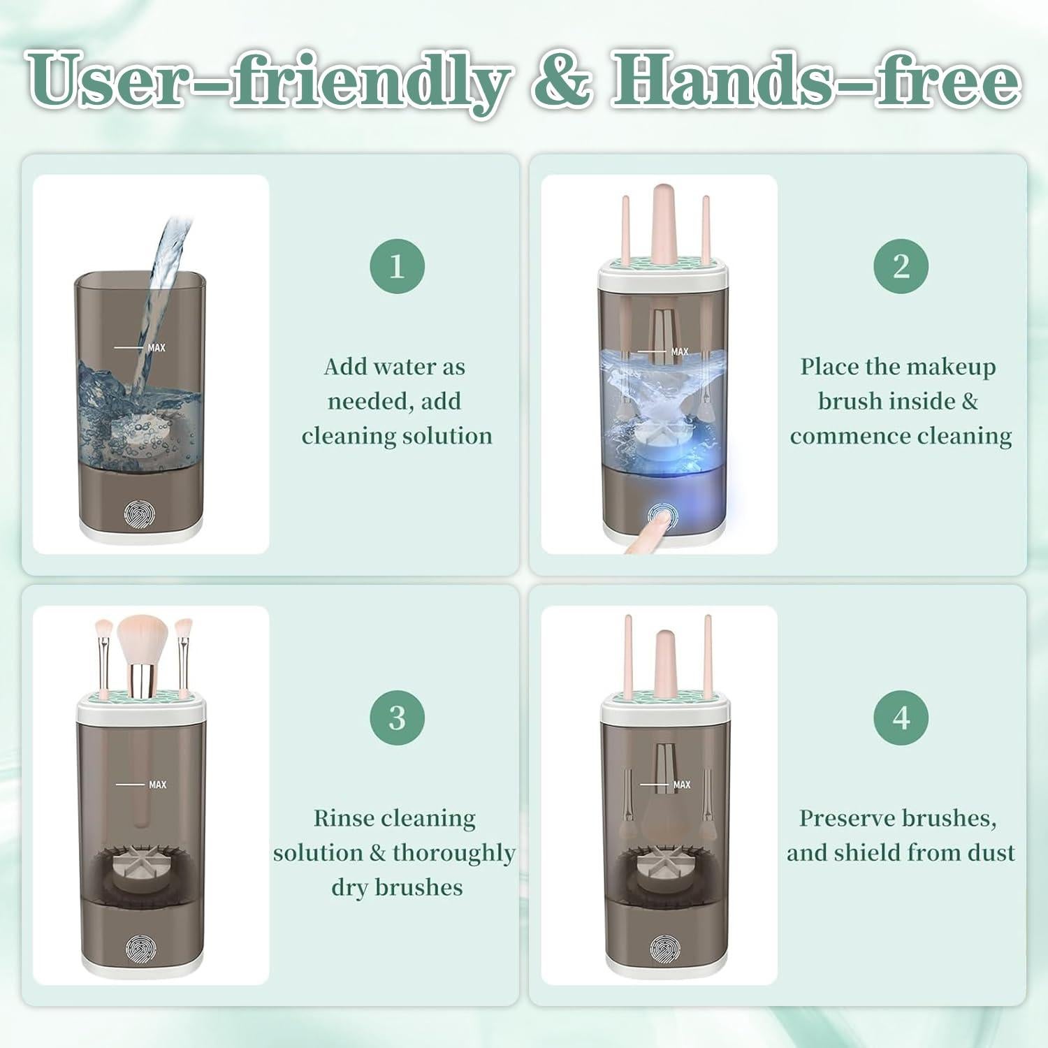 Limpiador de Brochas Beauty Swirl Eléctrico USB Blanco