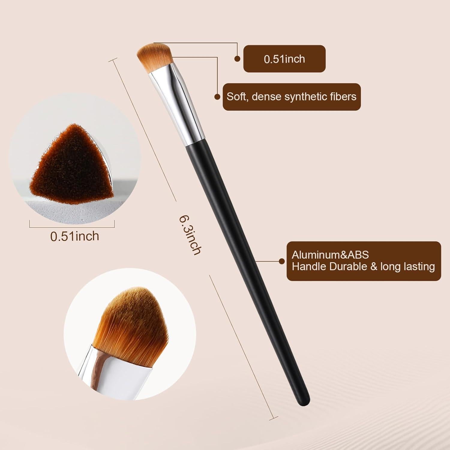 Brocha Correctora Triangular BEAUTYFACTOR para Maquillaje de Ojos