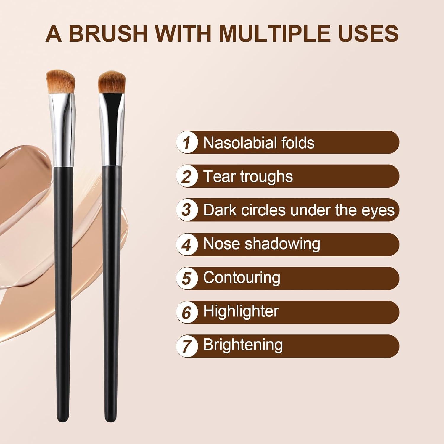 Brocha Correctora Triangular BEAUTYFACTOR para Maquillaje de Ojos