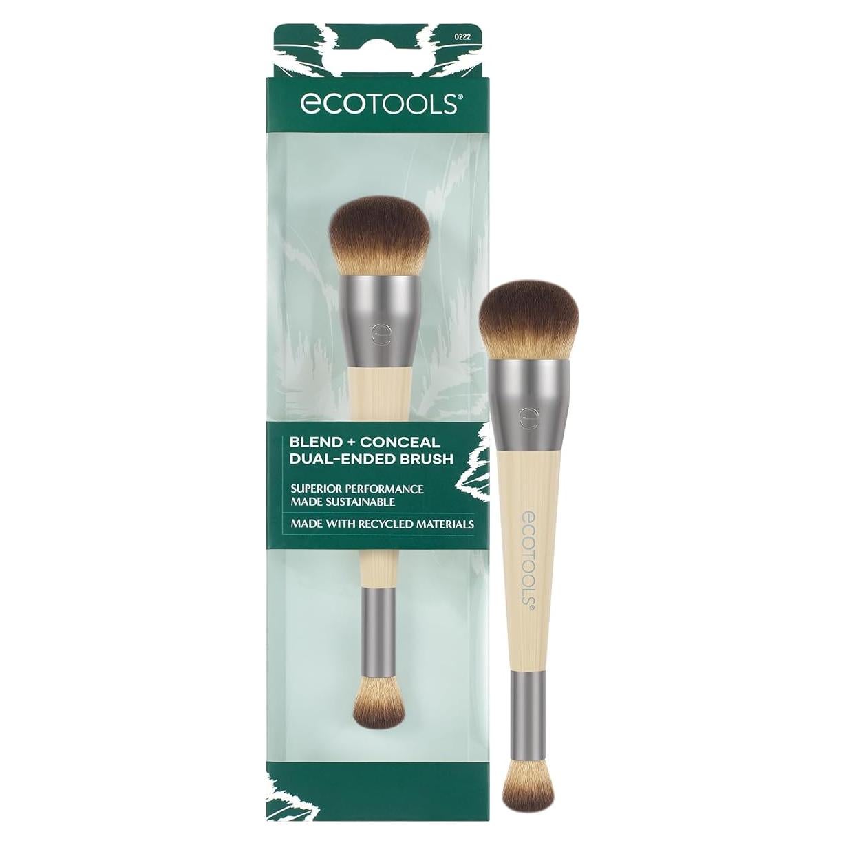 Pincel de Maquillaje Doble Cara EcoTools - Base y Corrector