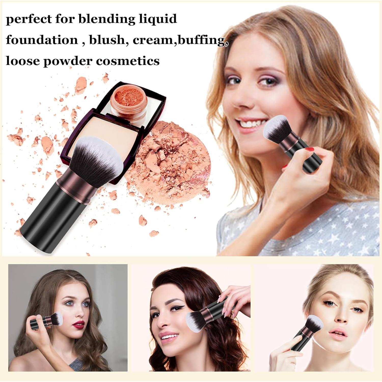 Brocha de Maquillaje Retráctil Kabuki Keriloo - Viaje, 10.39cm