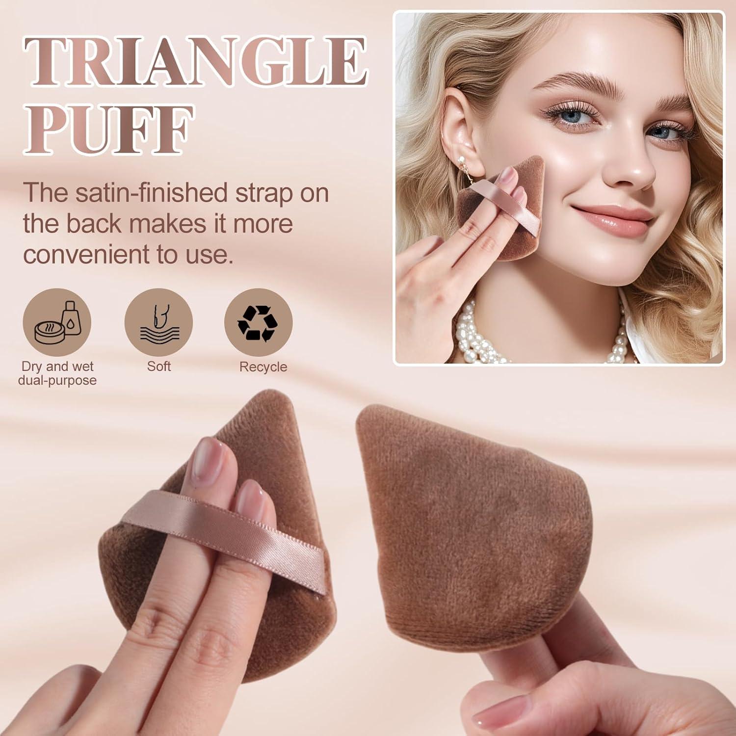 Juego de Brochas de Maquillaje BS-MALL 7 Piezas con Puff Bambú
