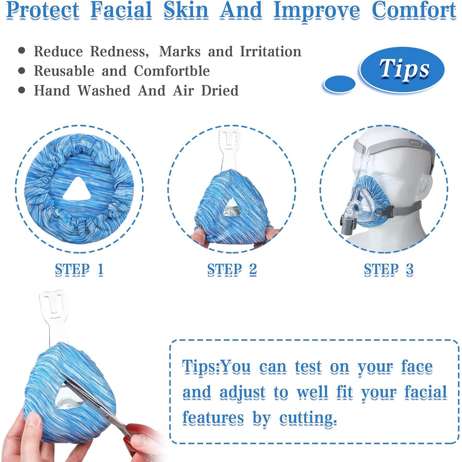 Forros de Máscara CPAP Tudomro 6 Paquetes Suaves Reutilizables