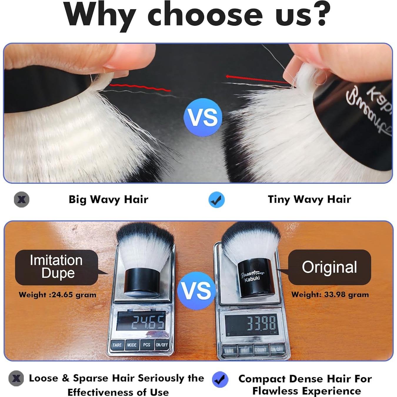 Brocha de Maquillaje Kabuki Bueart Design para Polvo y Rubor