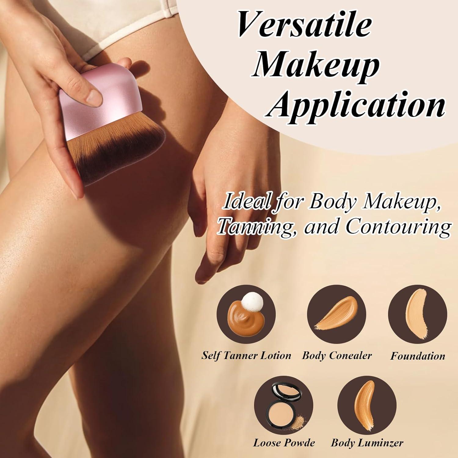 Brocha Kabuki Auto Bronceador GloréBrochas 75mm Cerdas Veganas