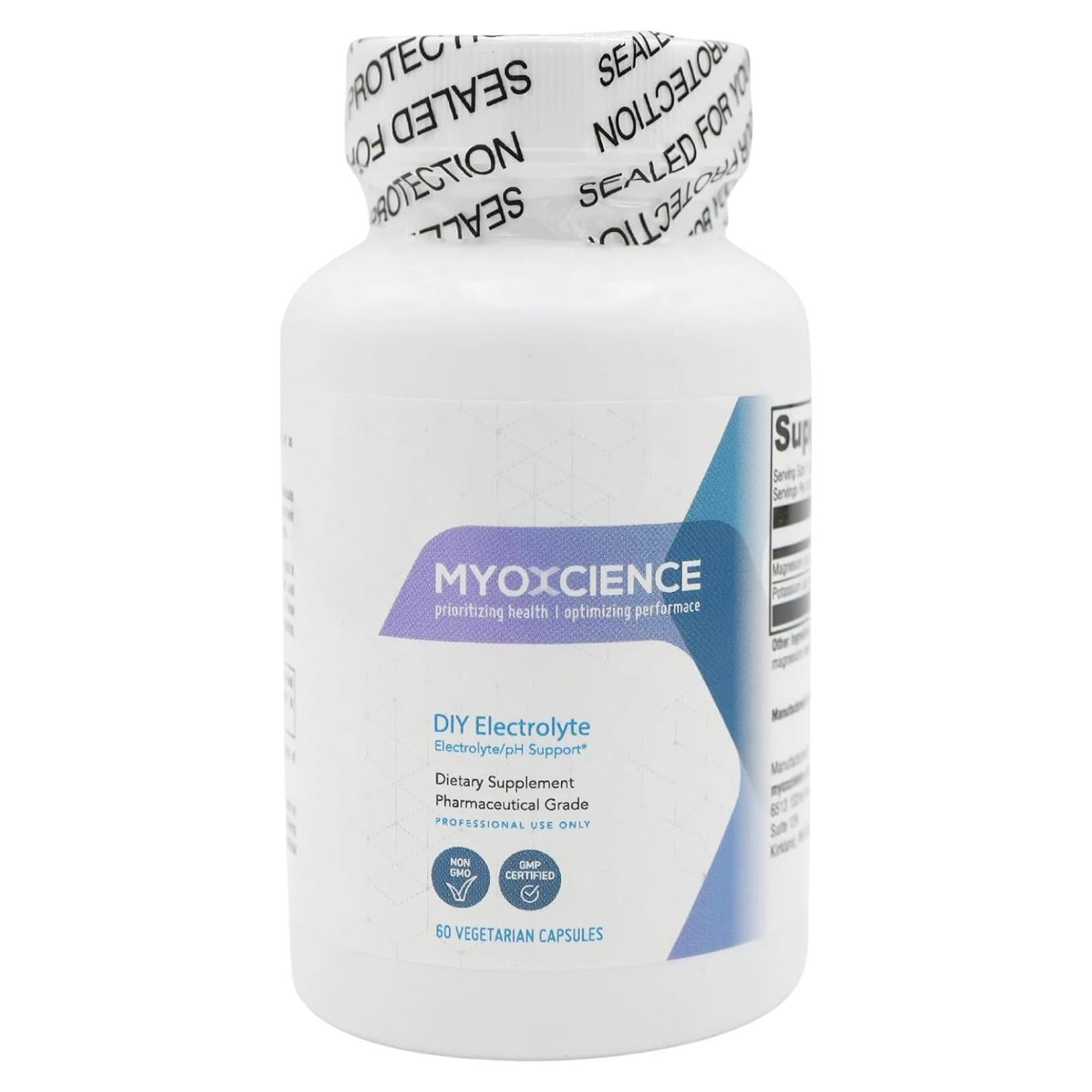Electrolito Myoxcience 99 mg Potasio 50 mg Magnesio 90 Cápsulas