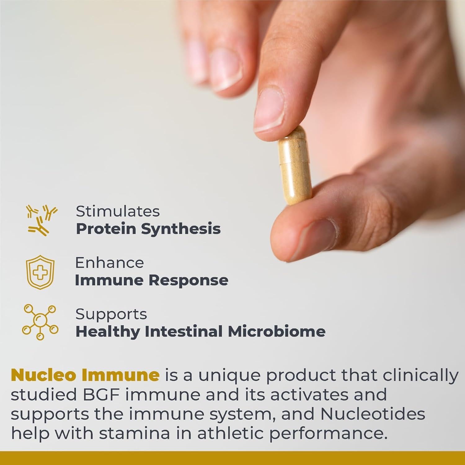 Premier Research Labs Nucleo Immune - Beta Glucan Supplements, Beta Glucans, Phytochemicals, Prickly Pear, Fiber, Immune Support - 90 Capsules