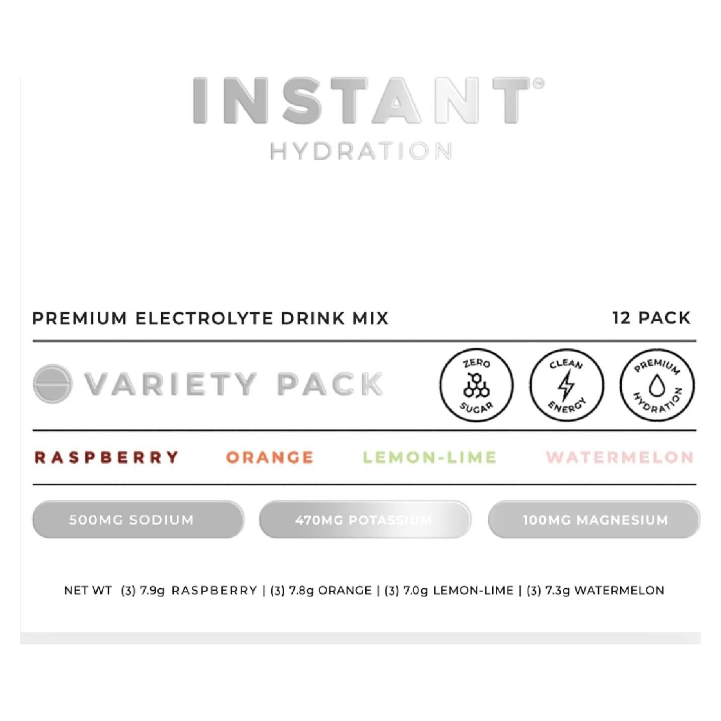 Paquete Variado de Polvo de Electrolitos Sin Azúcar - 12 Palitos