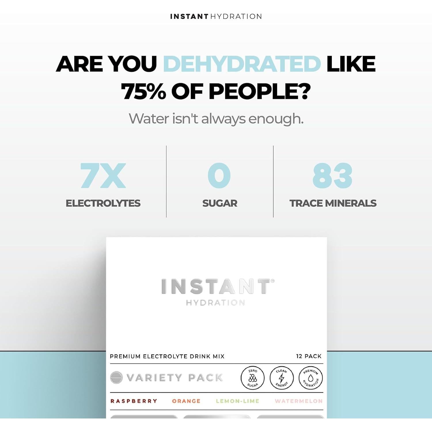 Paquete Variado de Polvo de Electrolitos Sin Azúcar - 12 Palitos