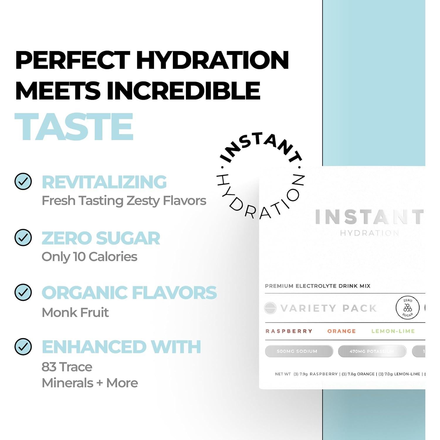 Paquete Variado de Polvo de Electrolitos Sin Azúcar - 12 Palitos
