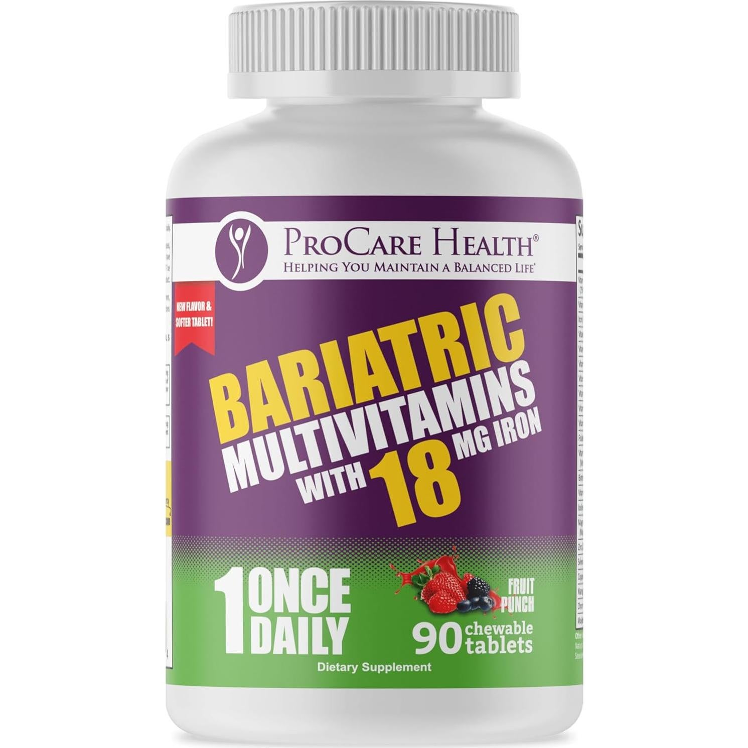 Multivitamina Masticable ProCare Health Bariátrica 90 Tabletas Fruta Punch