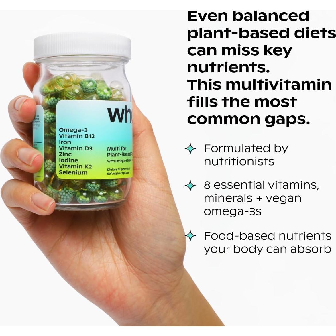 Multivitamina Vegana Wholier Omega-3 DHA EPA 60 Cápsulas