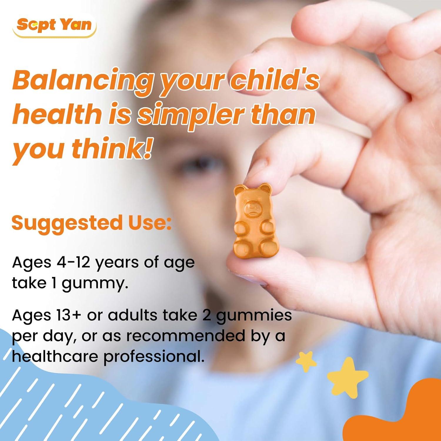 Gomitas de Magnesio Sin Azúcar Sept Yan 60 Unidades Sabor Naranja