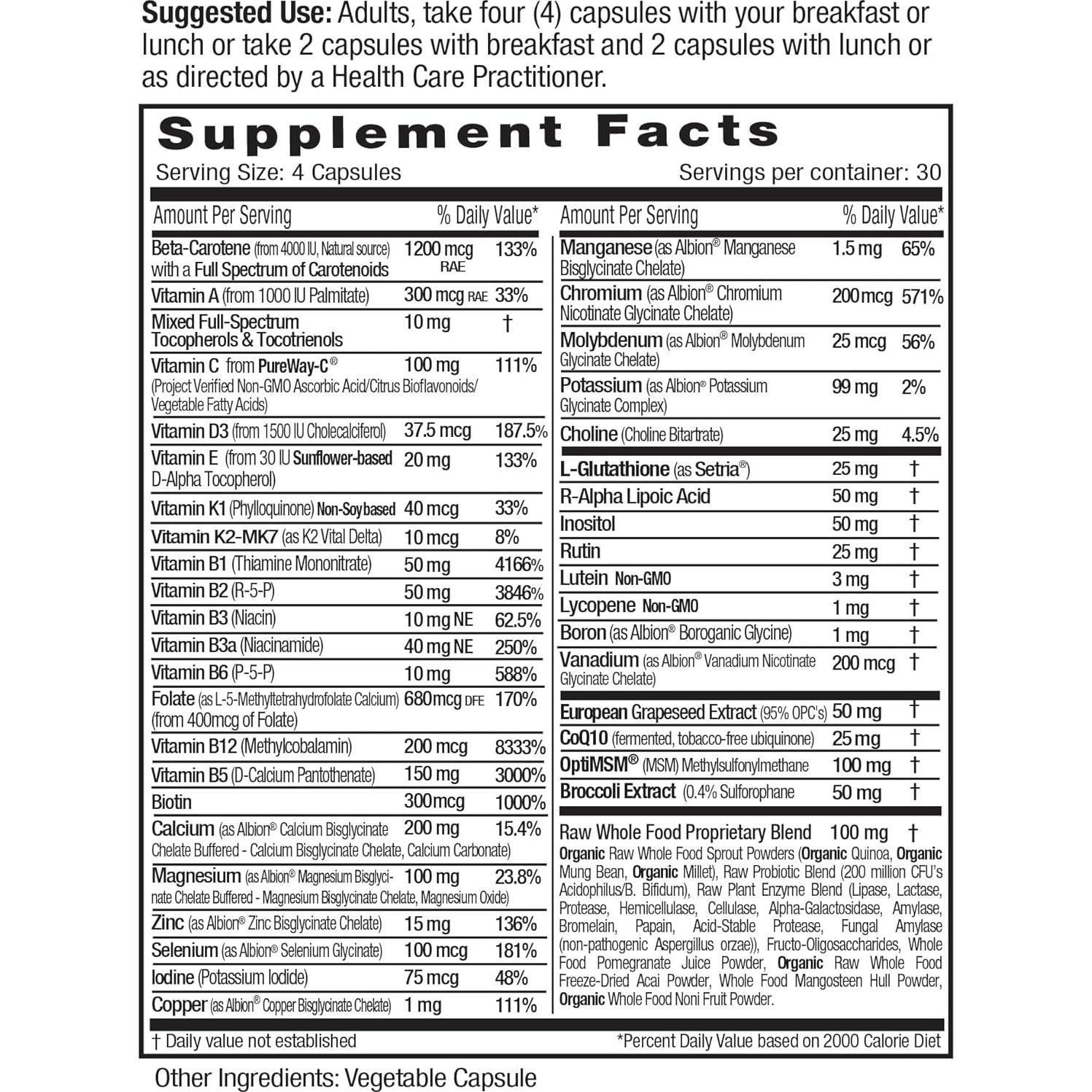 Multivitamínico para Mujeres 45+ Emerald Labs - 120 Cápsulas
