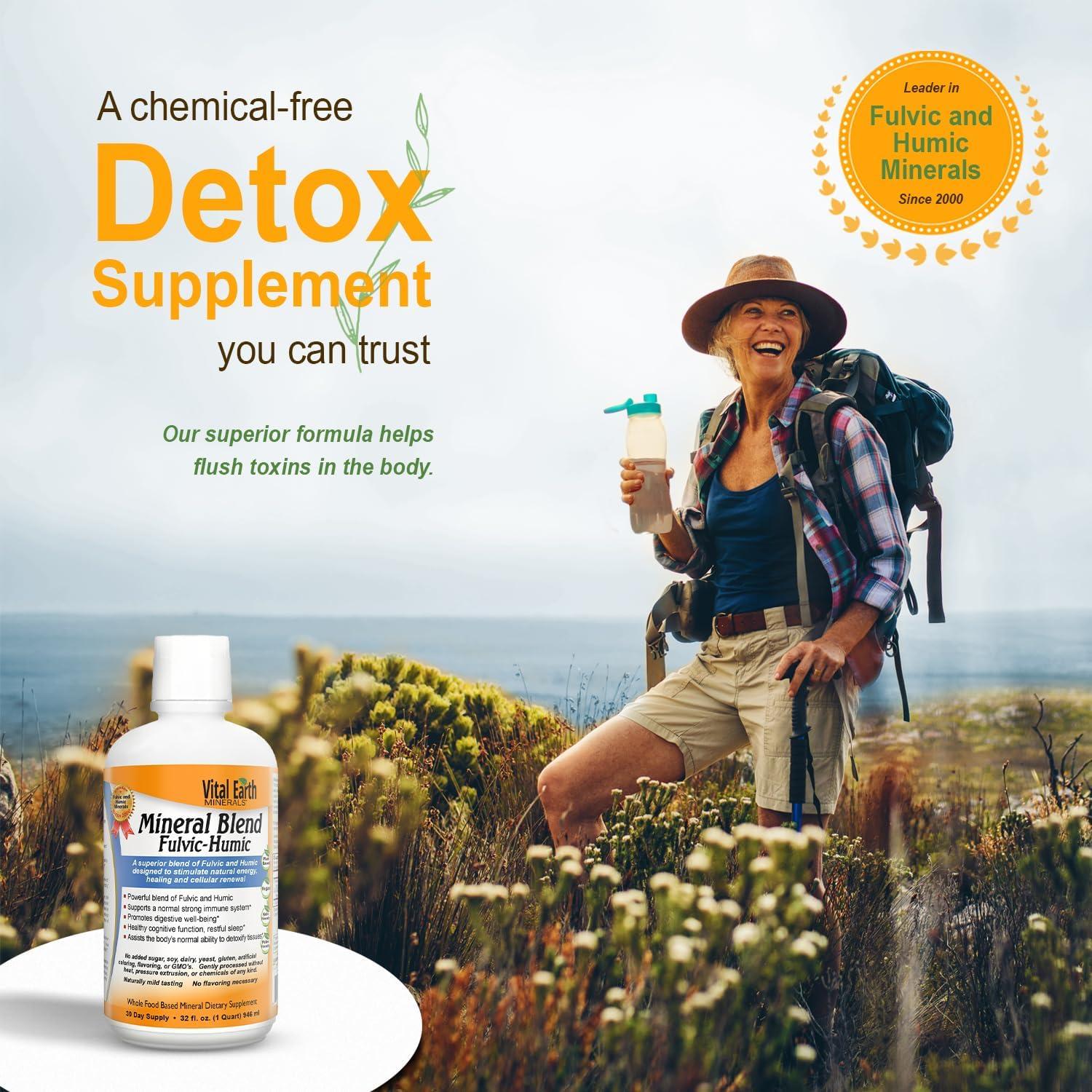 Vital Earth Minerals Detox 32 Oz - Multivitaminas Líquidas y Minerales