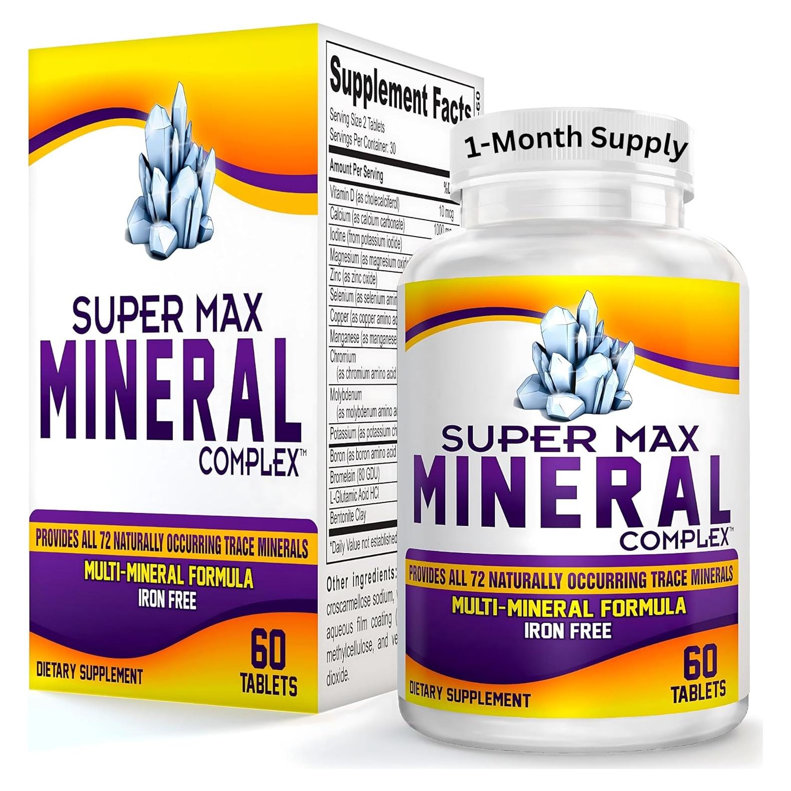 Suplemento Multimineral SUPER-MAX Sin Hierro 60 Tabletas