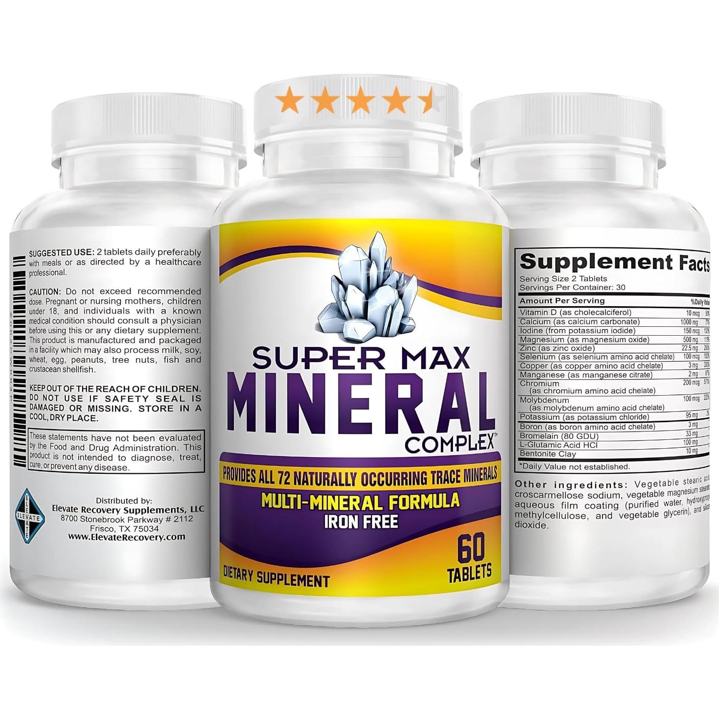 Suplemento Multimineral SUPER-MAX Sin Hierro 60 Tabletas