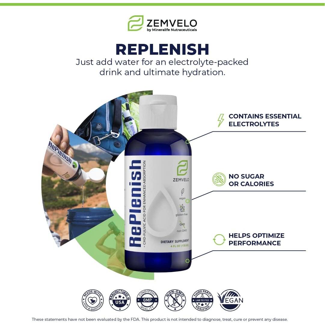 Suplemento de Electrolitos Líquidos Zemvelo RePlenish 149g