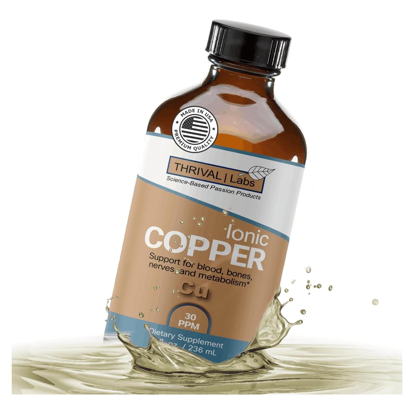 Cobre Coloidal Iónico 240 ml - Thrival Labs - Salud y Energía