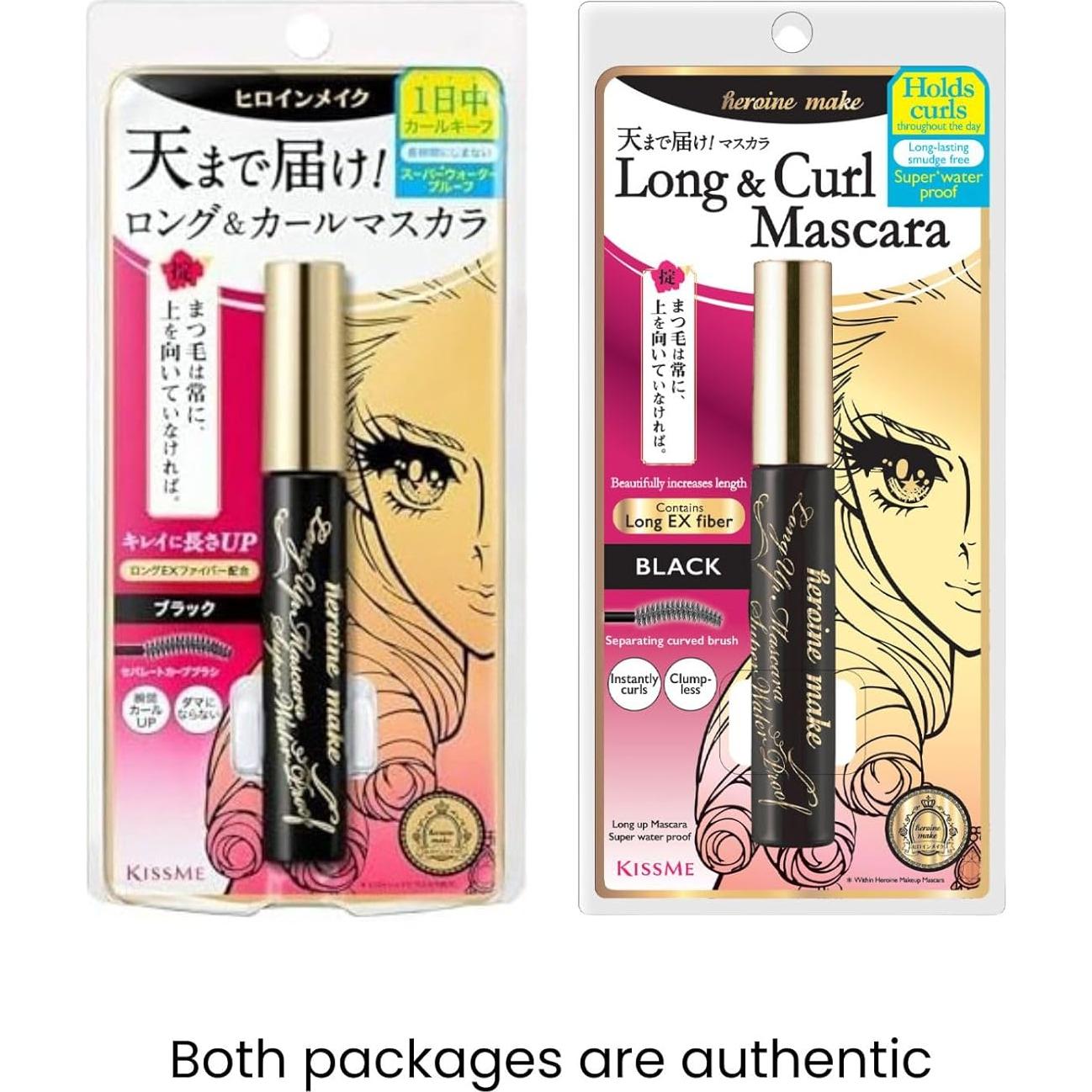 Máscara de Pestañas Resistente al Agua KissMe + Removedor 2 Set