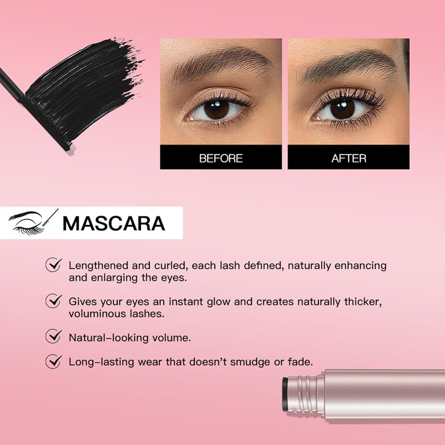 Máscara de Pestañas Alargadora y Rizada Ayzololo 73g