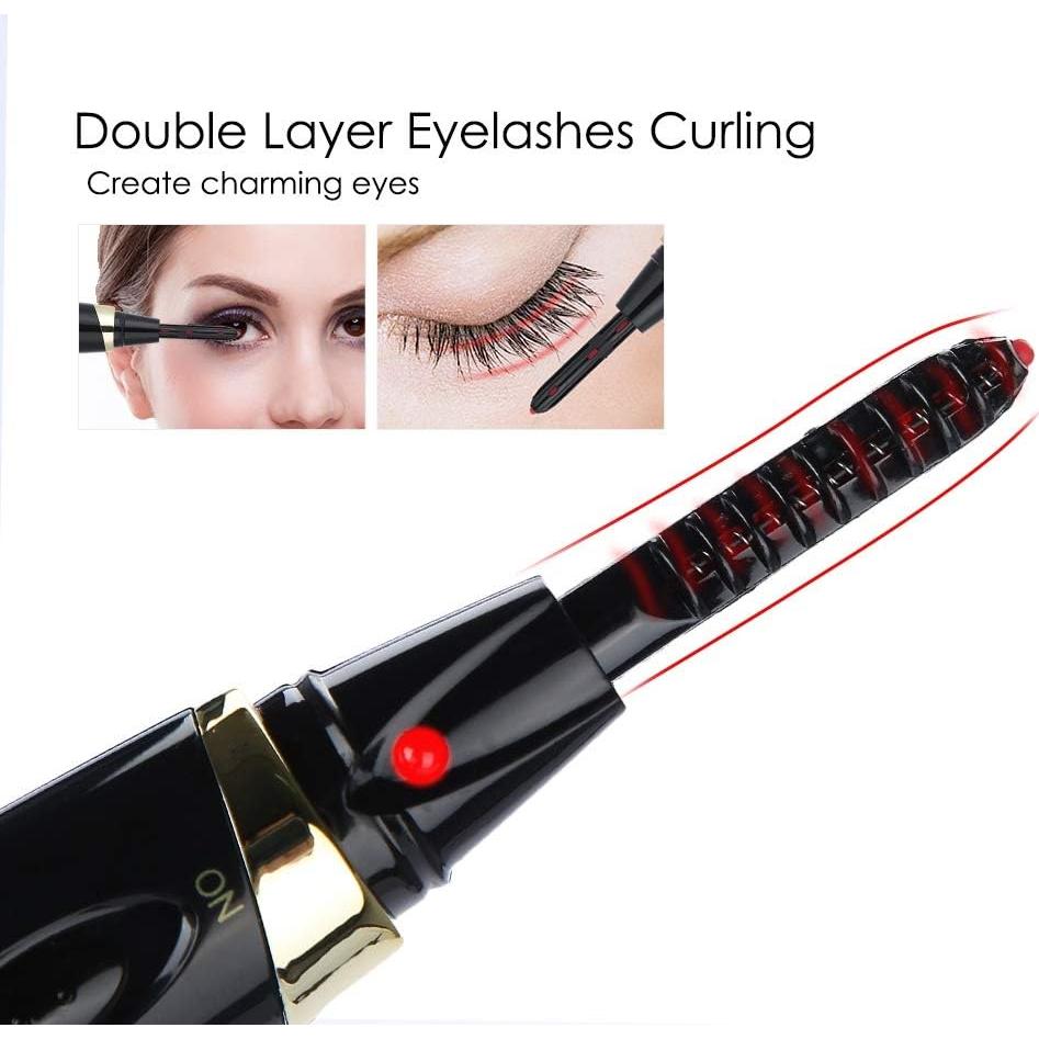 Rizador de Pestañas Eléctrico TMISHION Mini Portátil Negro