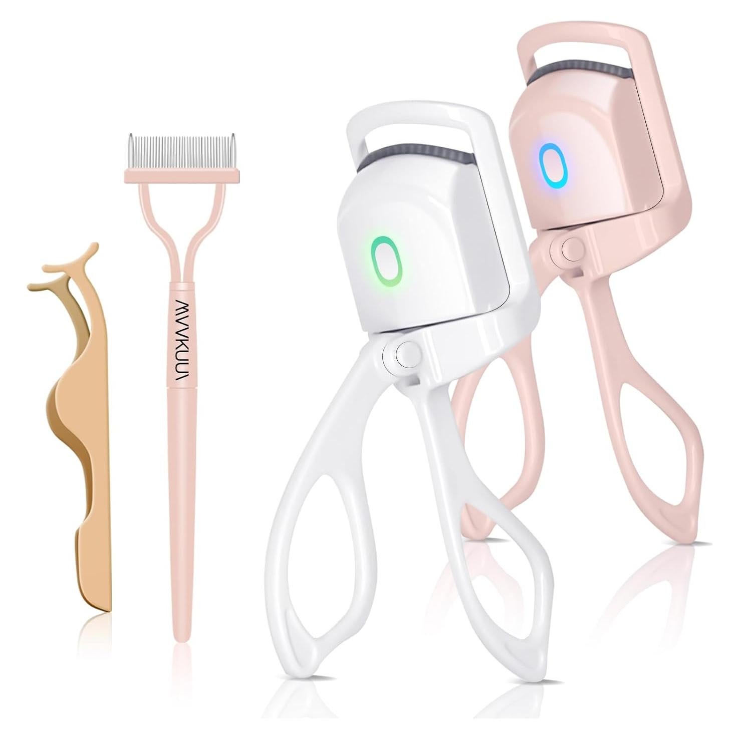 Rizador de Pestañas Calentado MVVKUUI Portátil 2 Modos 132g