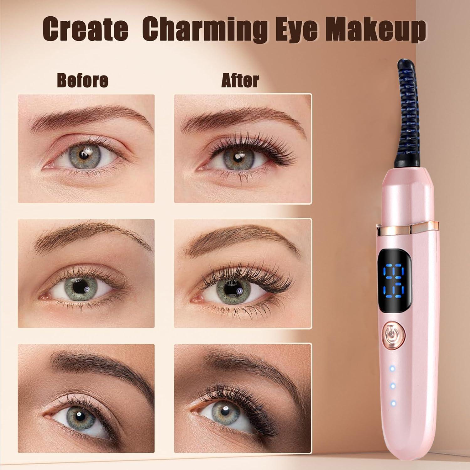 Rizador de Pestañas Eléctrico Acavado HEC4 con 3 Temperaturas