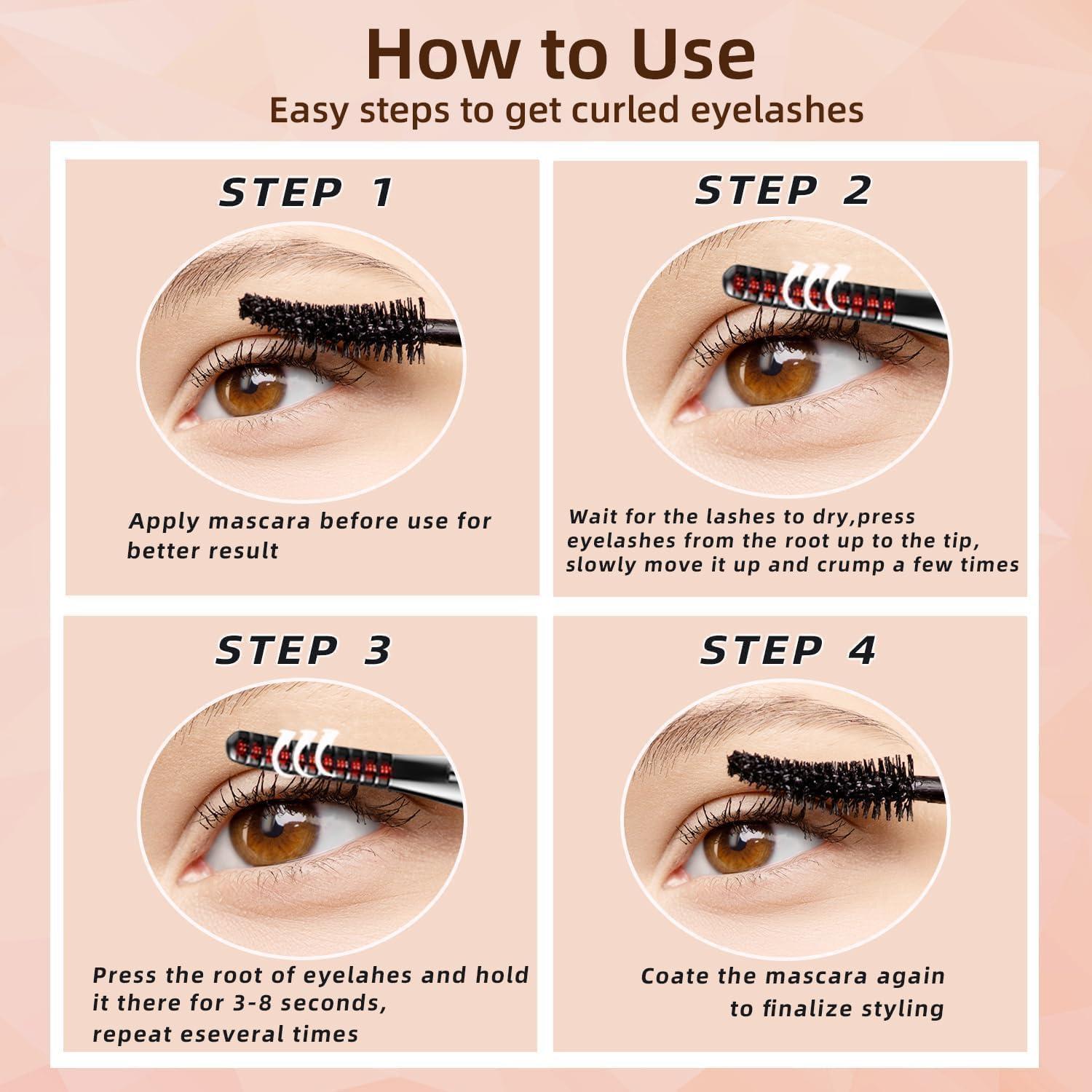 Rizador de Pestañas Eléctrico DUHPLL Recargable LED 24h