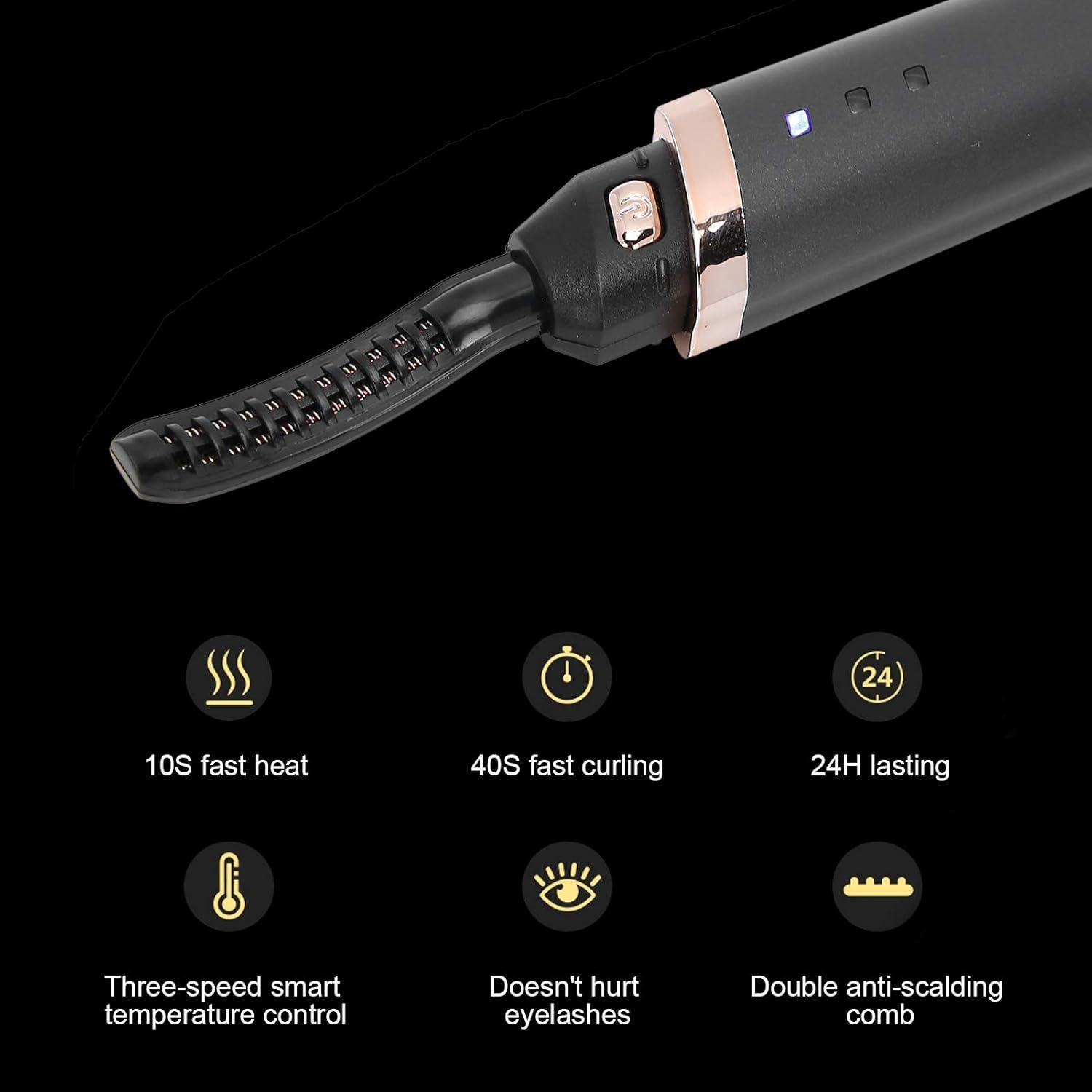 Rizador de Pestañas Eléctrico ZJchao USB 3 Niveles Ajustable