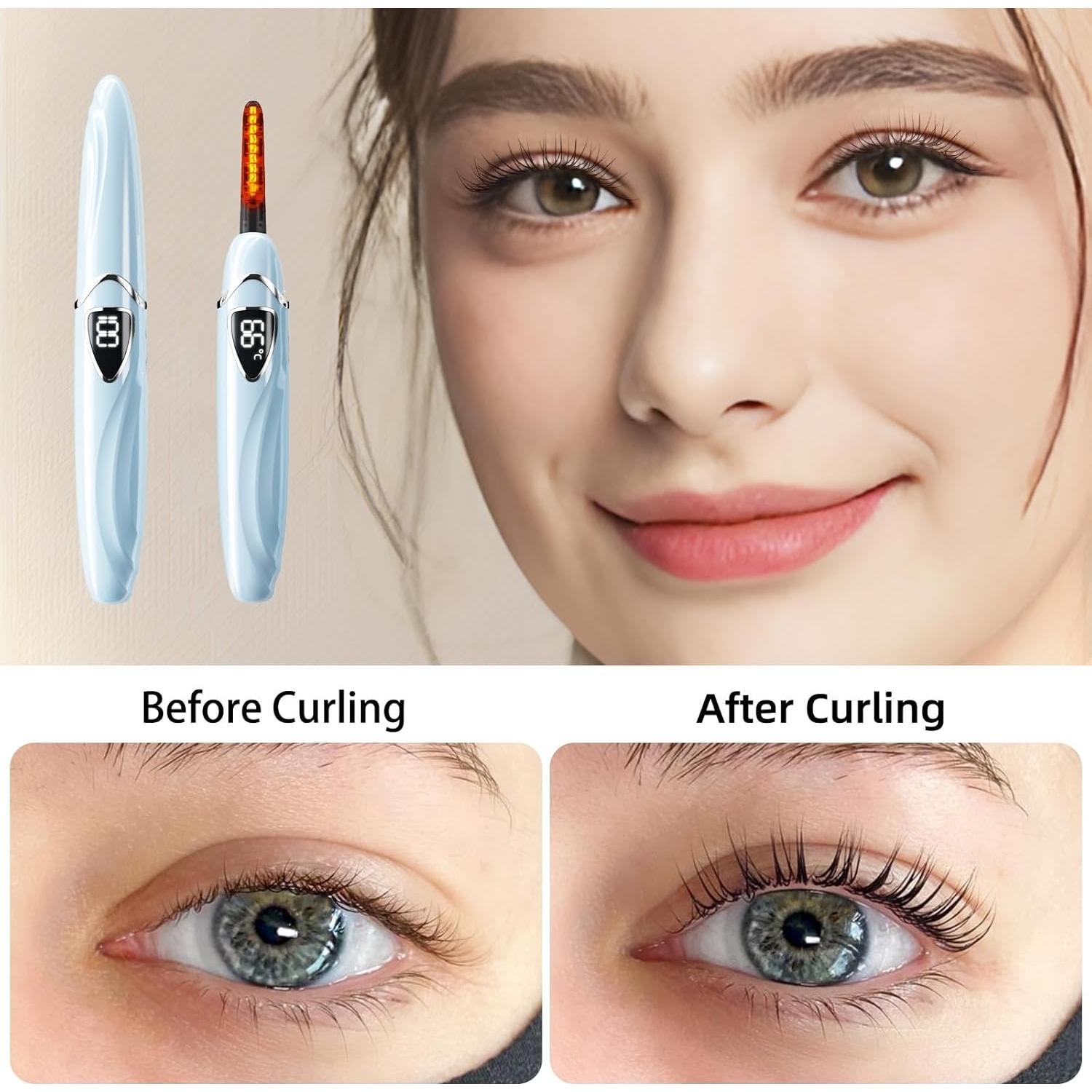 Rizador de Pestañas Eléctrico ZAPAL S600 Recargable Azul Plata