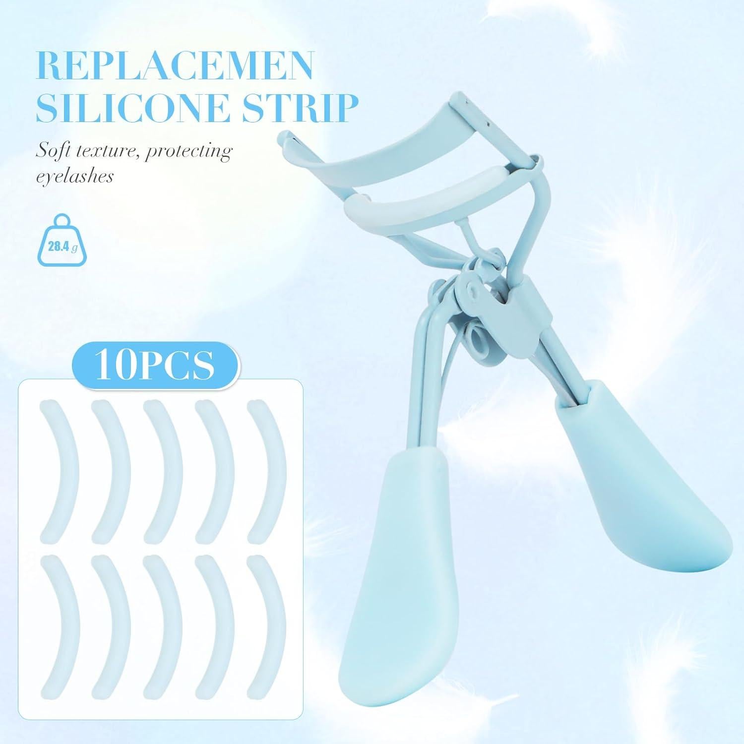 Rizador de Pestañas Yangjiang Azul Cristal con 10 Almohadillas