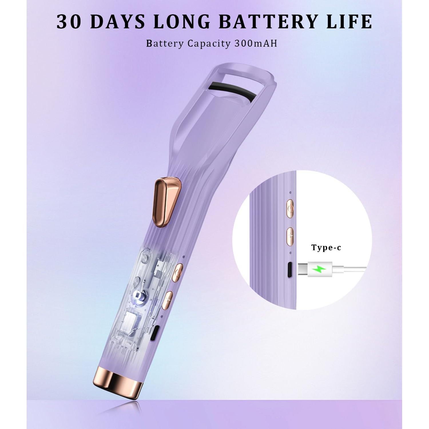 Rizador de Pestañas Eléctrico Acavado Avd-HBC - Calentamiento Rápido 10s