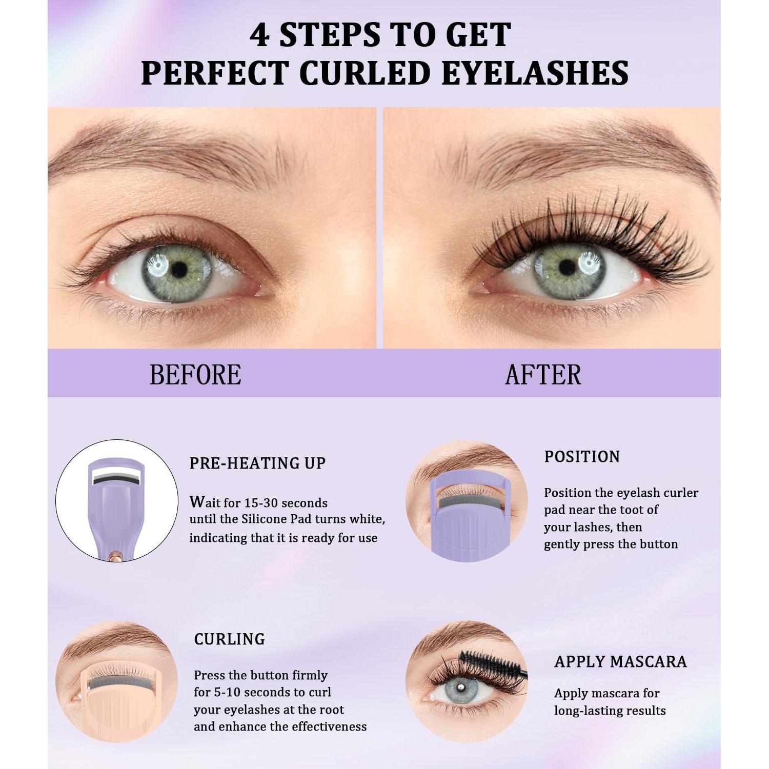 Rizador de Pestañas Eléctrico Acavado Avd-HBC - Calentamiento Rápido 10s