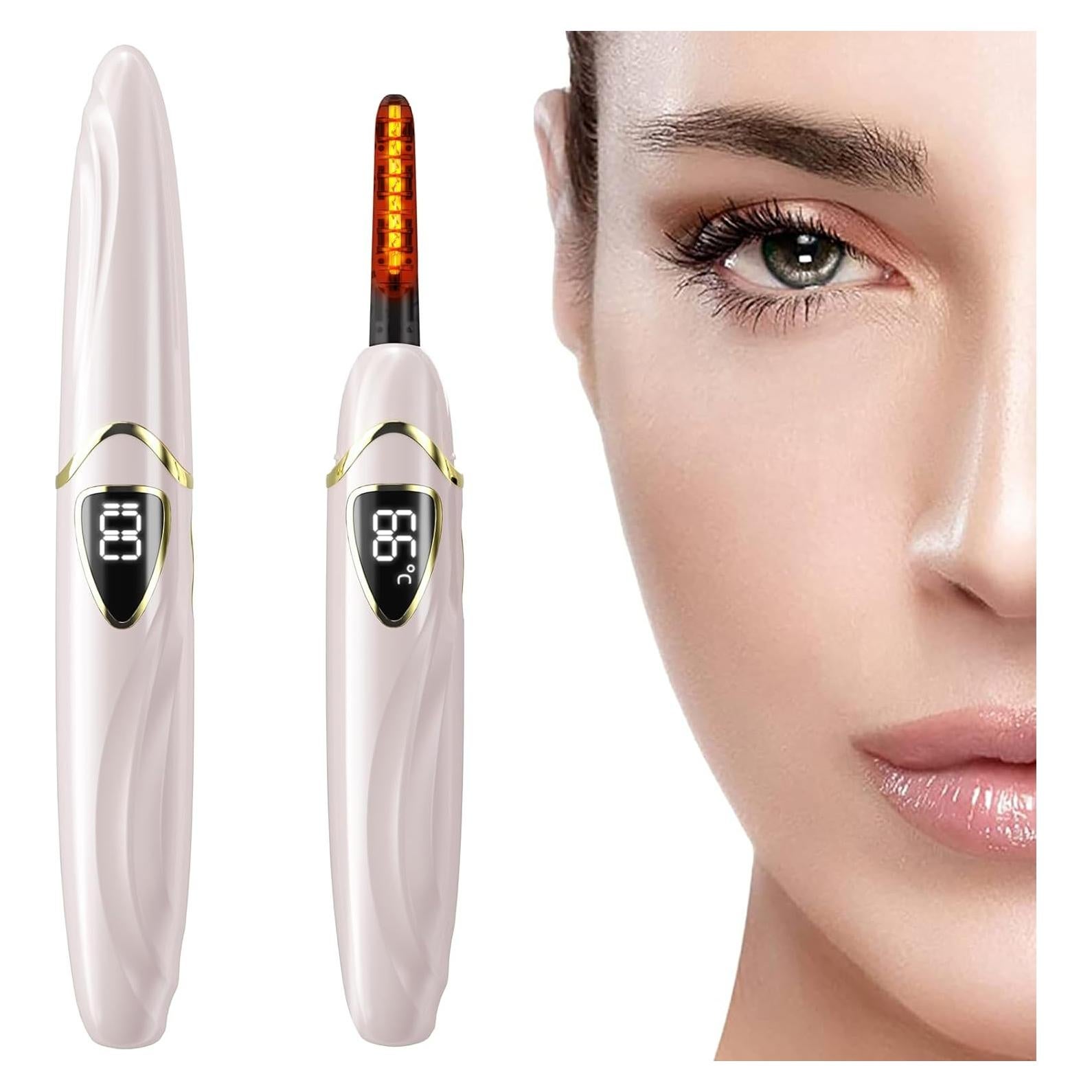 Rizador de Pestañas Eléctrico ZAPAL S600 Calentado 24H Rosa