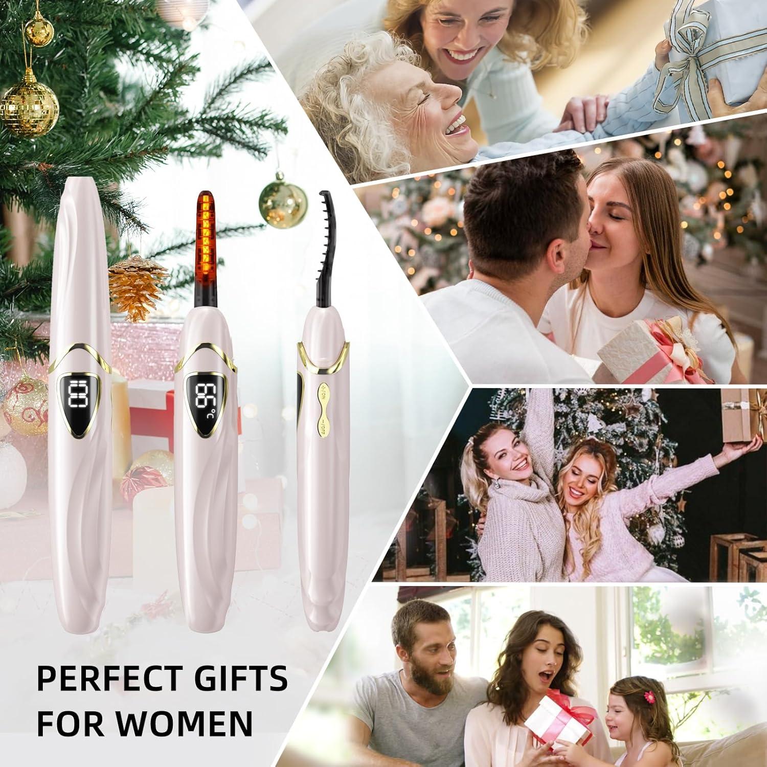 Rizador de Pestañas Eléctrico ZAPAL S600 Calentado 24H Rosa