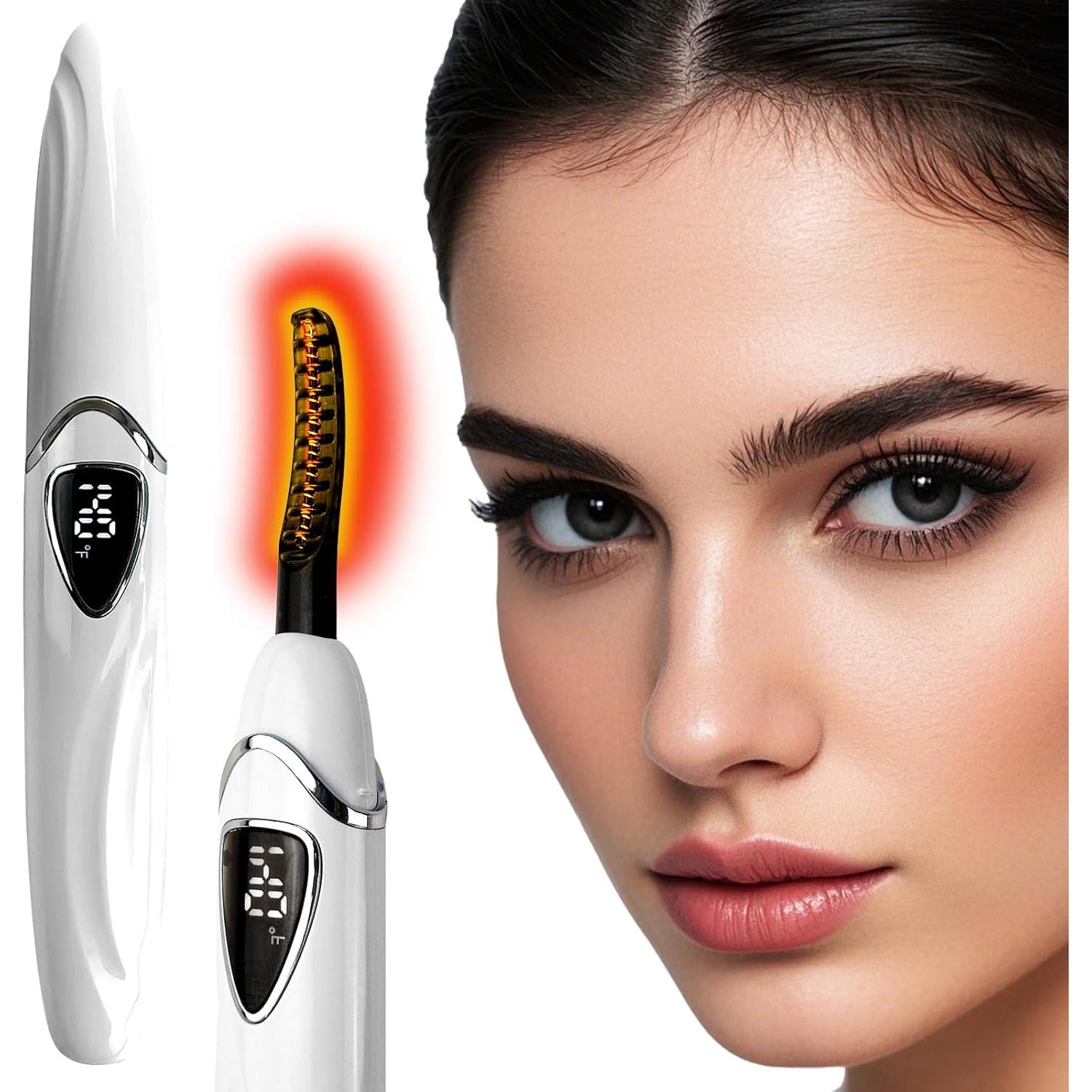 Rizador de Pestañas Eléctrico Tehoi S600, Recargable, LED, 60-90°C