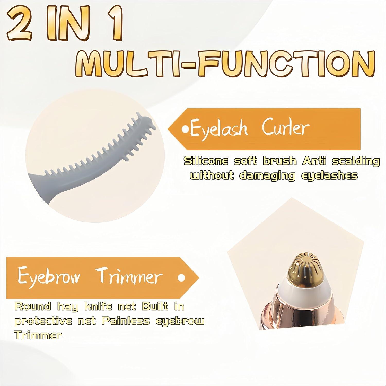 Rizador de Pestañas Calentado BUV 2 en 1 Blanco - Efecto 24H