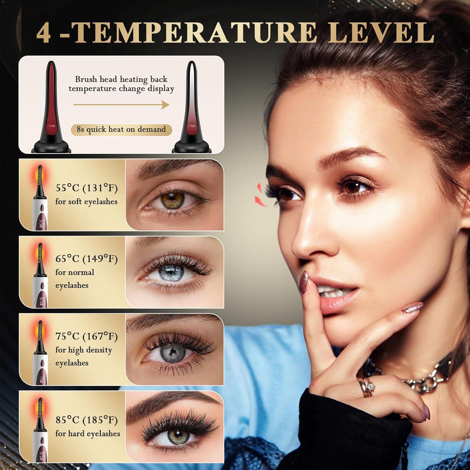 Rizador de Pestañas Eléctrico Morevee Blanco 4 Modos 24h