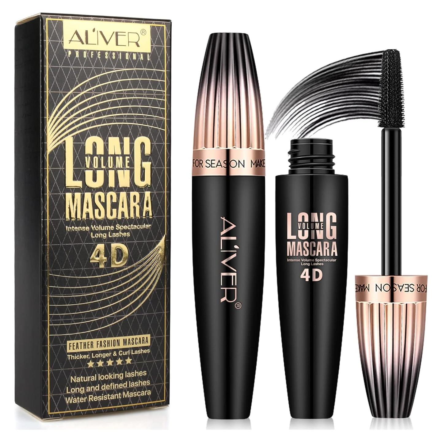 Paquete de 2 Máscaras de Pestañas 4D YEUGSCKA Impermeables