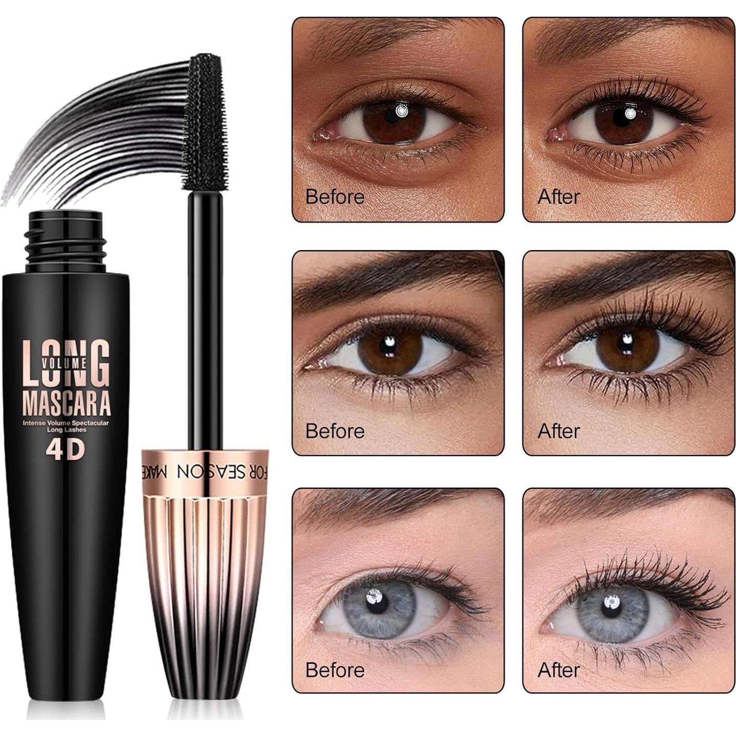 Paquete de 2 Máscaras de Pestañas 4D YEUGSCKA Impermeables