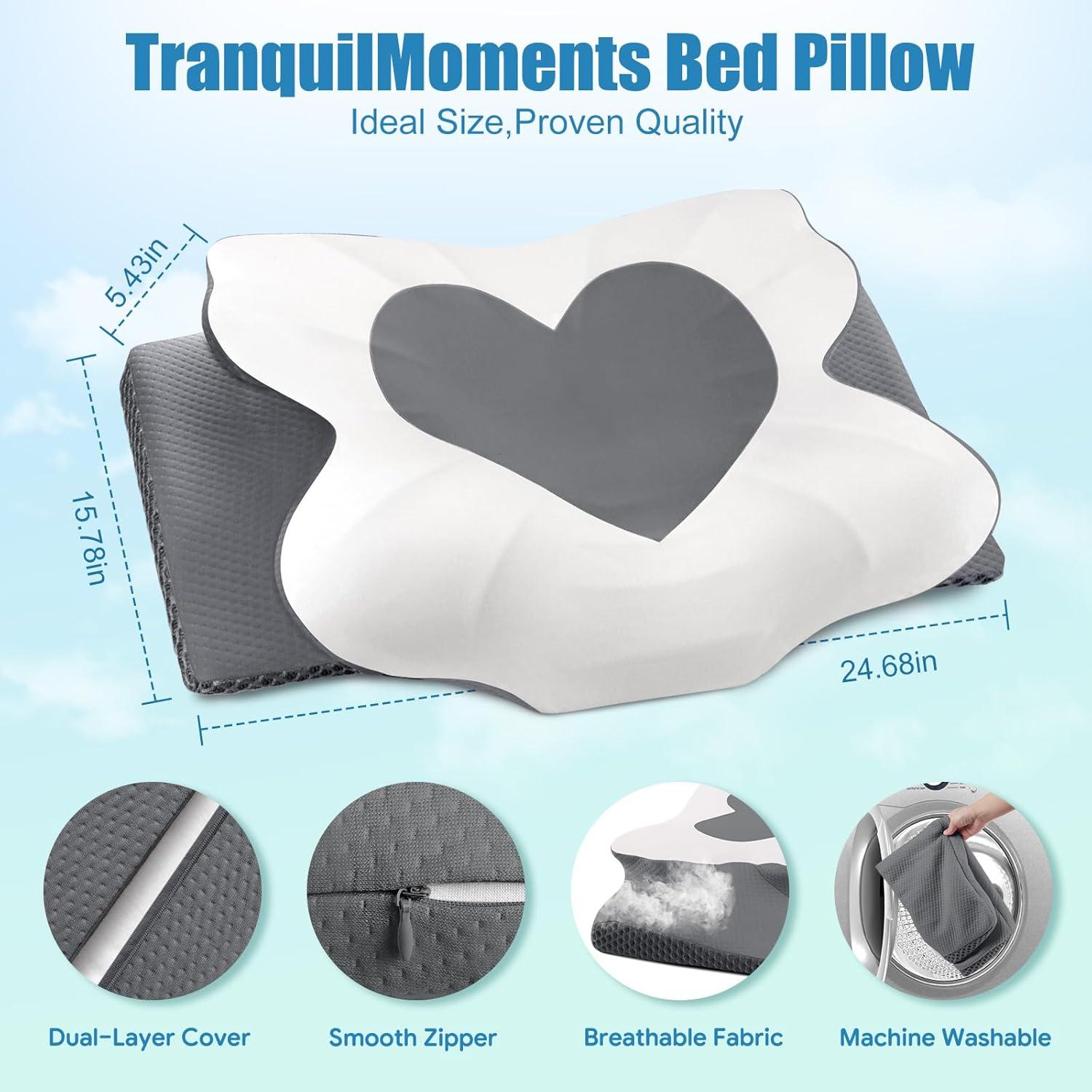 Almohada Cervical Ergonómica TranquilMoments Queen x2 - Espuma con Memoria