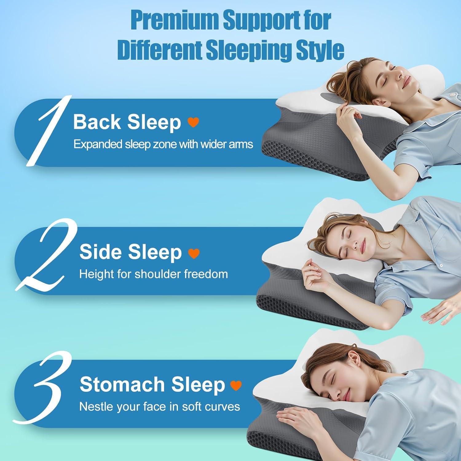 Almohada Cervical Ergonómica TranquilMoments Queen x2 - Espuma con Memoria