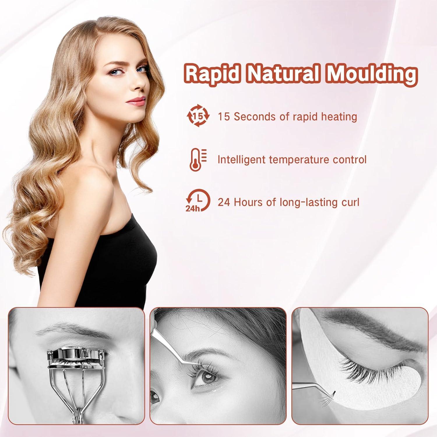 Rizador de Pestañas Eléctrico OneNine Recargable 2025 Rosa